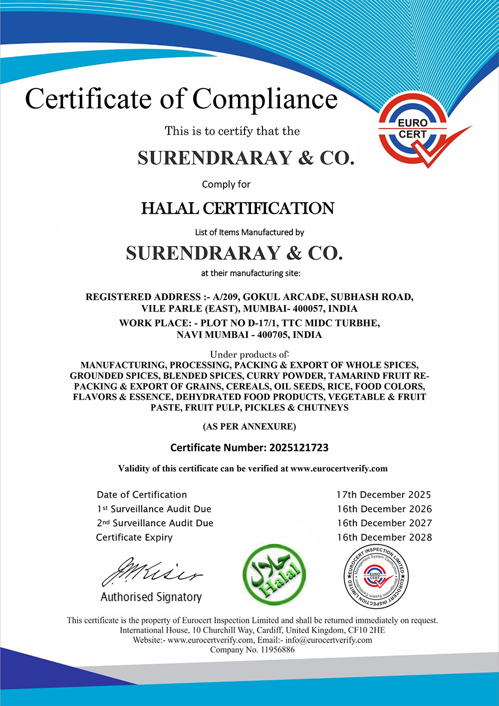 HALAL Certificates